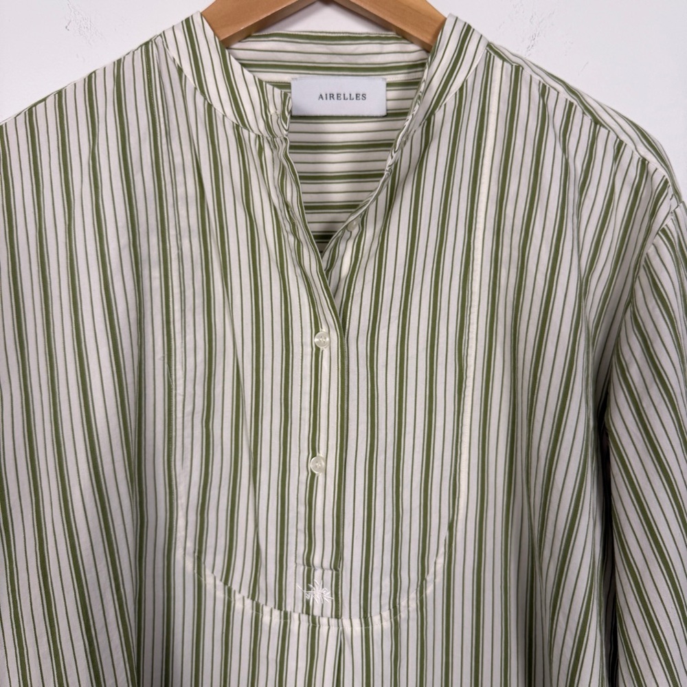 Airelles Liquette Stripe Cotton Shirt Dress L NWOT French Vacation Beach - Picture 3 of 8
